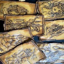 Load image into Gallery viewer, handmade tobacco pouch pyrography
